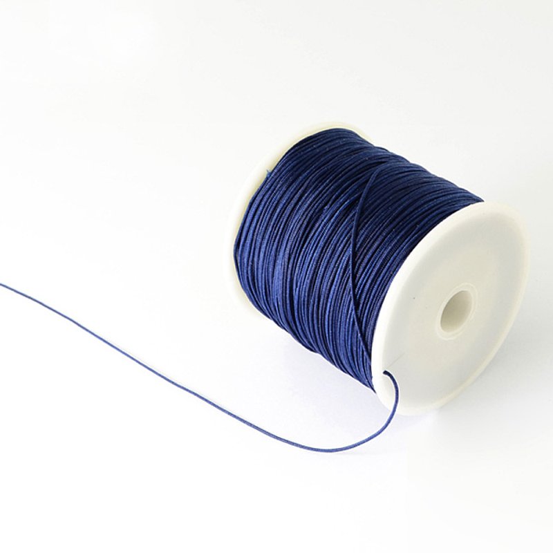 Braided Nylon Thread for Beading Jewelry Making, Prussian Blue, 0.5mm — Chains, Wire & Cord