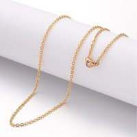 Collier en acier inoxydable 304 doré avec fermoir à homard — Collier pendentif
