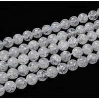 Brins de perles en quartz craquelé naturel, rond 8mm, 45-48pcs — Perles à bijoux