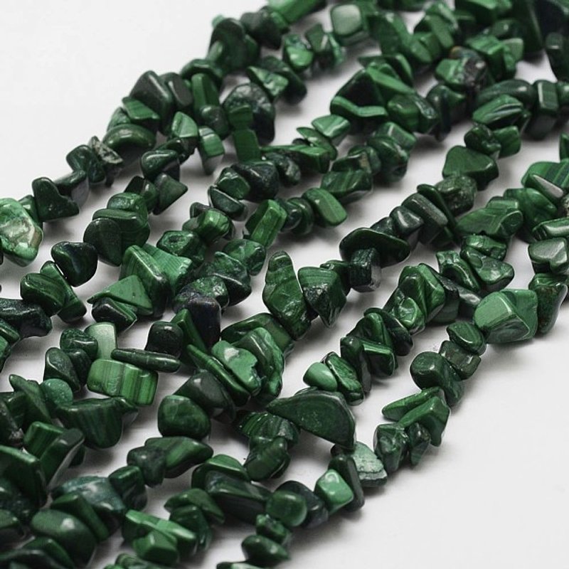 Natural Malachite Beads Strands, Dark Green, 32 Inch — Jewelry Beads
