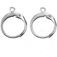 Crochets d'oreilles à levier en acier inoxydable 304 avec boucle — Accessoires pour bijoux