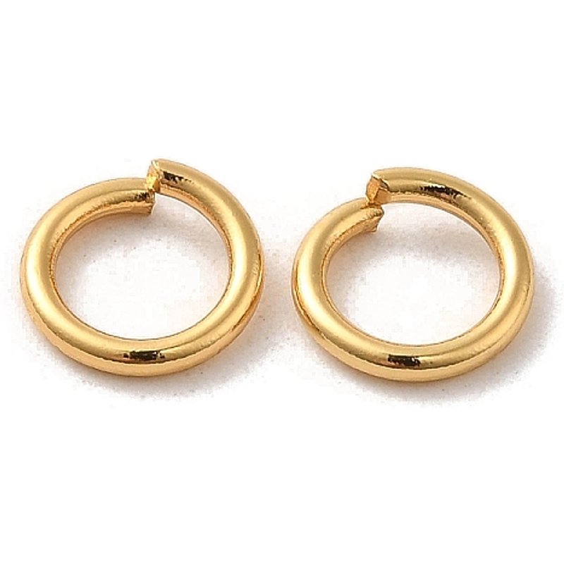 Anneaux Brisés en Acier Inoxydable 304, Plaqué Or 24k, 8x1.2mm — Accessoires pour bijoux