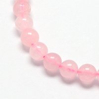 Brins de Perles de Quartz Rose Naturel, Ronds, 4mm, Trou de 0,8mm