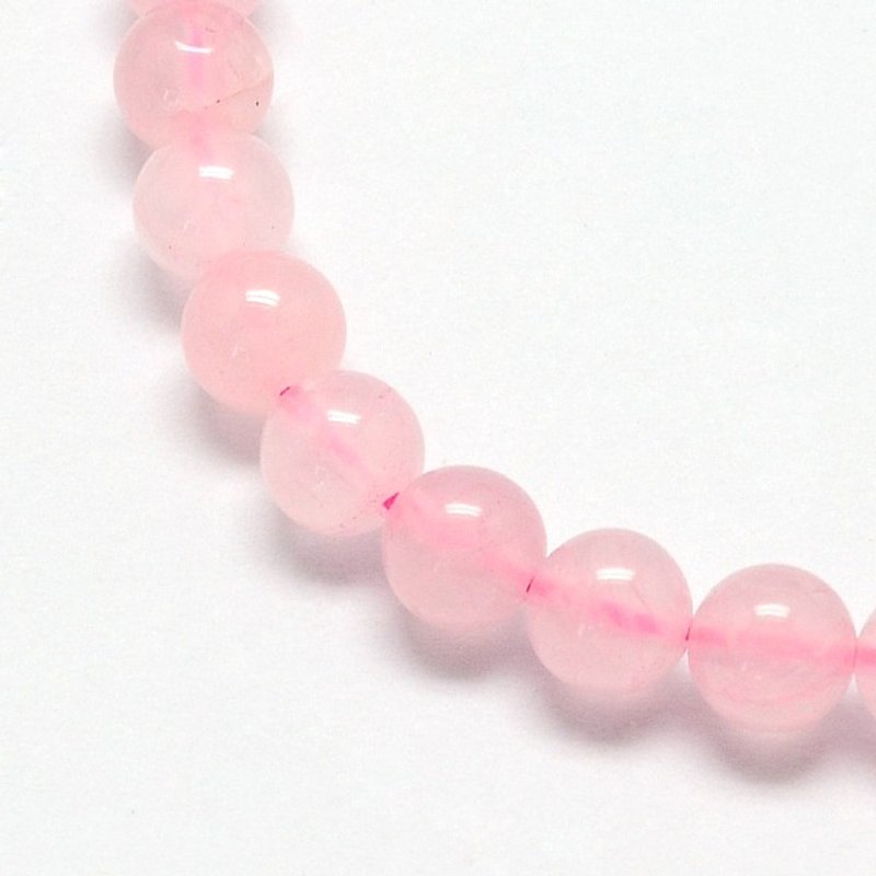 Natural Rose Quartz Beads Strands, Round, 4mm, 0.8mm Hole — Jewelry Beads