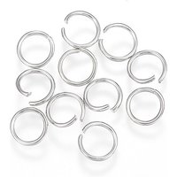 Anneaux Brisés en Acier Inoxydable 304, Ouverts, 18 Gauge, 8mm de Diamètre