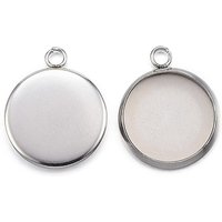 Supports de cabochon en acier inoxydable 304, coupes à bord plat