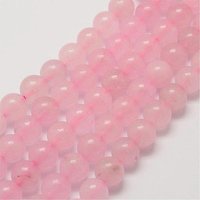 Fils de perles de quartz rose naturel, ronds, teints, 4mm, 14.7 pouces — Perles à bijoux