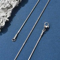 Collier en Chaîne Carrée en Acier Inoxydable 304 Non-Tarnissant — Collier pendentif