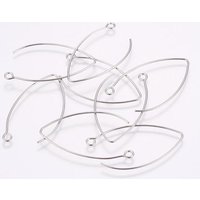 Boucles d'oreilles en acier inoxydable 304 avec boucle horizontale — Accessoires pour bijoux