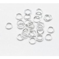 Anneaux Soudés Ronds en Argent Sterling 925, 5x0.7mm — Accessoires pour bijoux