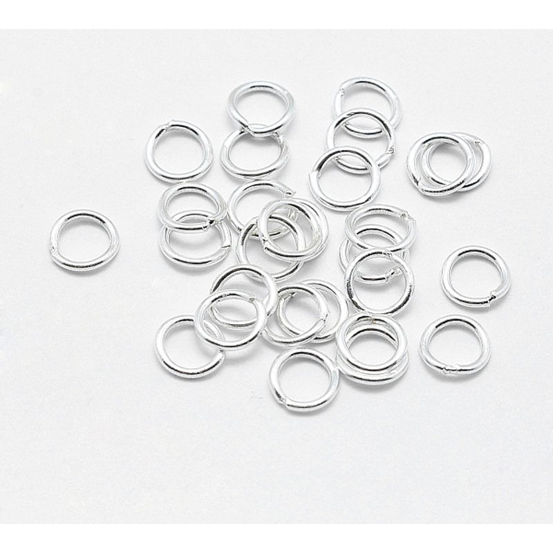 Anneaux Soudés Ronds en Argent Sterling 925, 5x0.7mm — Accessoires pour bijoux