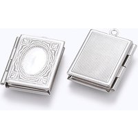 Pendentifs Locket en Acier Inoxydable 304, Charms Cadre Photo Rectangulaires — Breloques et pendentifs