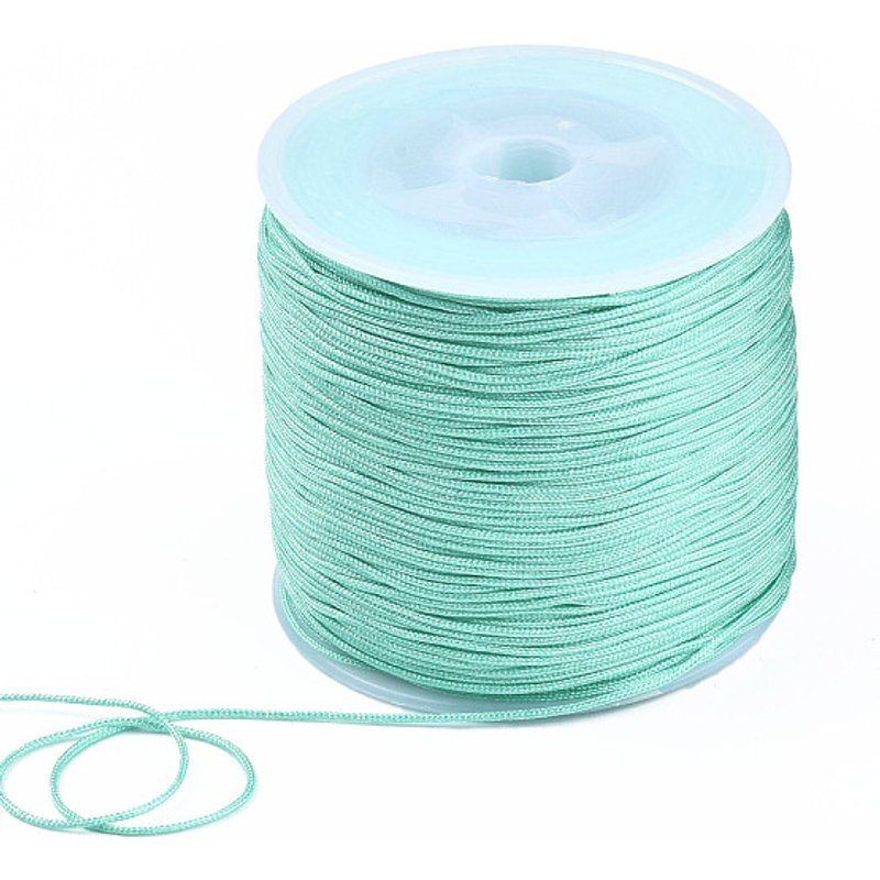 Nylon Thread Chinese Knotting Cord Aquamarine 0.8mm 100m Roll