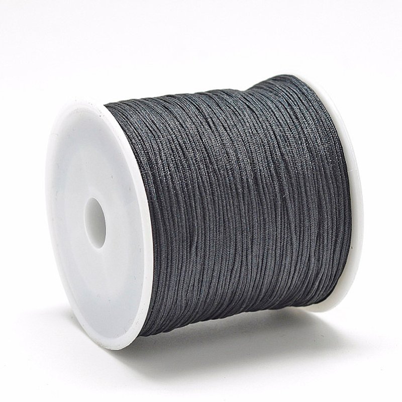 Nylon Thread Chinese Knotting Cord Black 0.4mm 174.98 Yards — Chains, Wire & Cord