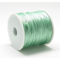 Nylon Rattail Satin Cord, Aquamarine, 1mm, 76.55 yards — Chains, Wire & Cord