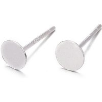 Supports de boucles d'oreilles à plateau plat en argent sterling 925