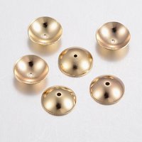 Capsules de perles en acier inoxydable 304, Apetalous, plaquées or 18K — Perles à bijoux