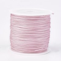 Nylon Jewelry Cord for Custom Woven Jewelry Making, Pink, 0.8mm