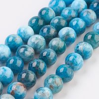 Natural Apatite Beads Strands, Round, 8mm, 0.8mm Hole — Jewelry Beads