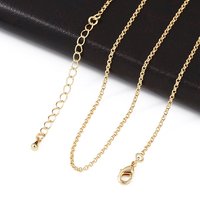 Collier en Chaîne Câble Plaqué Or 18K avec Fermoir Mousqueton — Collier pendentif