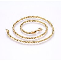 304 Stainless Steel Rope Chain Necklace with Lobster Claw Clasp