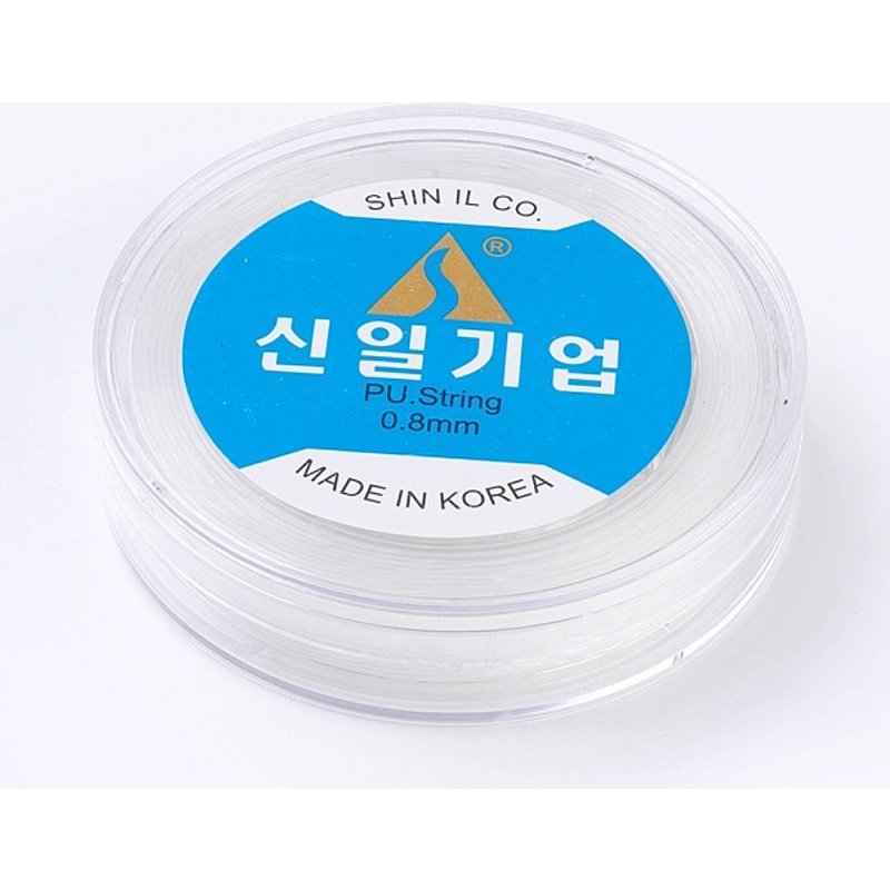 Korean Elastic Crystal Thread for Jewelry Making, Clear, 0.8mm — Chains, Wire & Cord