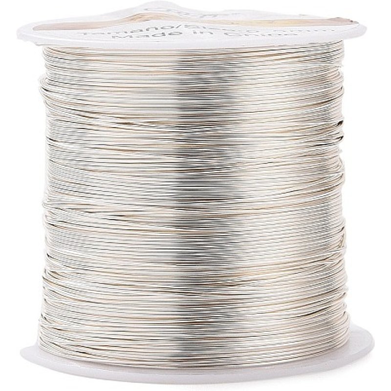 Round Copper Beading Wire for Jewelry Making, 24 Gauge, 75.45 Feet — Chains, Wire & Cord