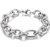 304 Stainless Steel Cross Chain Bracelet with Lobster Claw Clasp — Bracelet Women