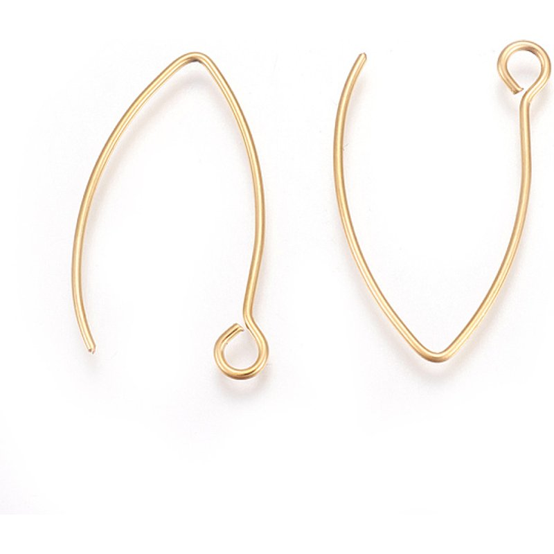 Crochets d'oreilles en acier inoxydable 304 avec boucle horizontale — Accessoires pour bijoux