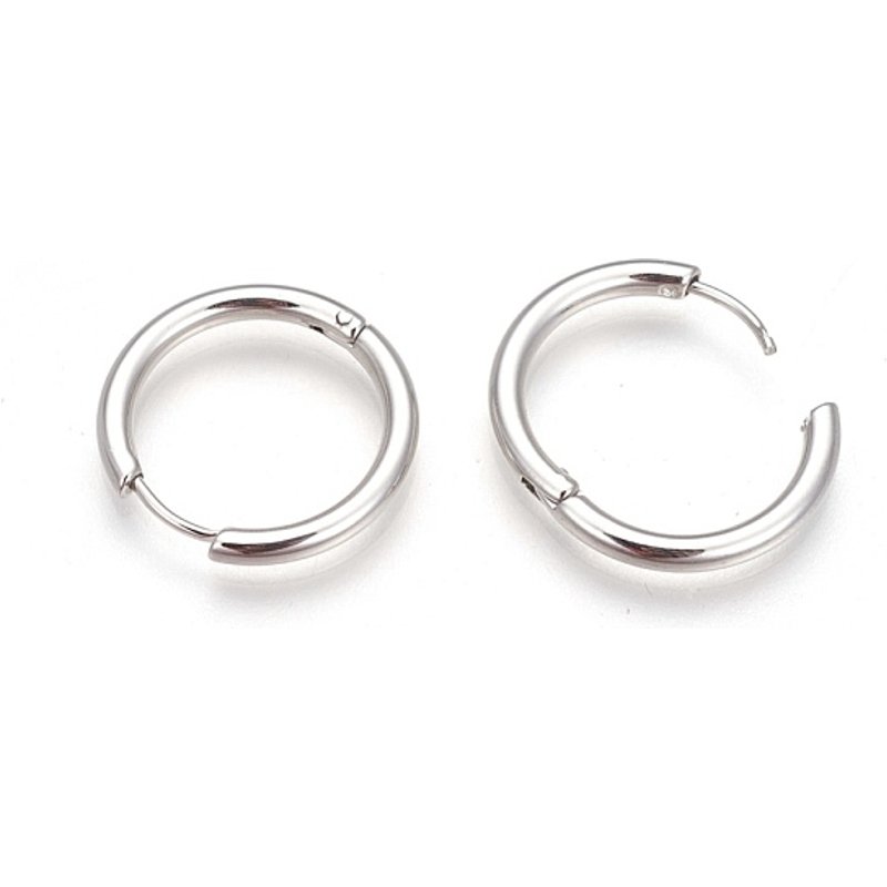 Boucles d'oreilles en acier inoxydable 304, polissage manuel, style huggie — Boucles d'oreilles créoles