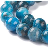 Brins de perles d'apatite naturelle, rondes, 6mm, trou de 1mm, 15 pouces — Perles à bijoux