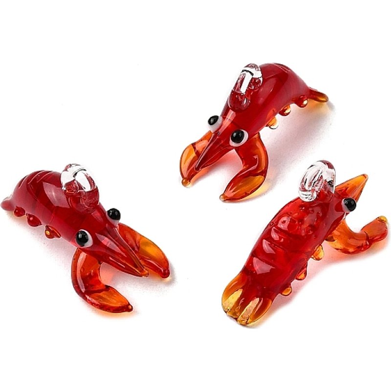 Handmade Lampwork Lobster Pendants in Red — Charms & Pendants