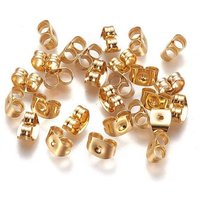 Supports d'oreilles en acier inoxydable 304, plaqués or 18k — Accessoires pour bijoux