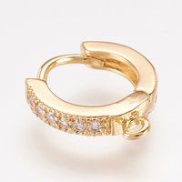 Trouvailles de Boucles d'Oreilles Huggie en Laiton avec Plaquage en Or 18K — Accessoires pour bijoux
