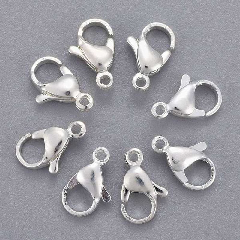 304 Stainless Steel Lobster Claw and Parrot Trigger Clasps — Jewelry Findings