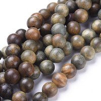 Natural Sandalwood Beads Strands, Round Olive, 6mm, 64pcs — Jewelry Beads