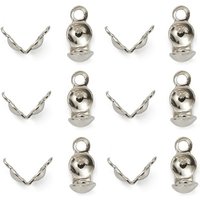 Embouts de perles en acier inoxydable 304 et couvercles de nœuds en clamshell — Accessoires pour bijoux