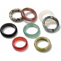 Natural & Synthetic Gemstone Wide Band Rings, Sizes 6 1/4 to 11 3/4