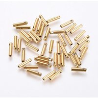 Embouts de Cordon en Acier Inoxydable 304 Doré, Ion Plating, 7x1.6mm — Accessoires pour bijoux