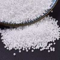 Perles Miyuki Delica, Cylindre, Ceylon Perle Blanche, 11/0, (DB0201) — Perles à bijoux