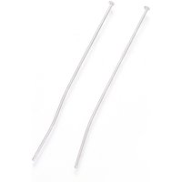 Épingles à tête plate en acier inoxydable 304, 50x0.7mm, 21 Gauge — Accessoires pour bijoux
