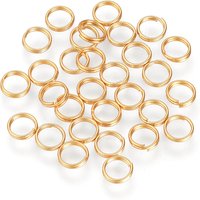 304 Stainless Steel Split Rings, Double Loops Jump Rings, Golden — Jewelry Findings