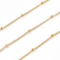 Chaînes Curb en Acier Inoxydable 304 avec Perles et Bobine