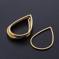 Anneaux de Liaison en Acier Inoxydable 201, Découpés au Laser, en Forme de Goutte, Dorés — Accessoires pour bijoux