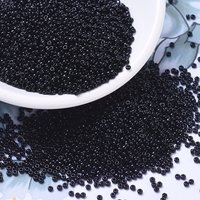 Perles Rocailles Miyuki, Perles de Semence Japonaises, Noires, 11/0 — Perles à bijoux