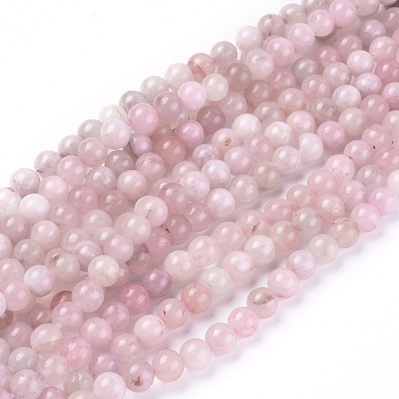 Brins de perles de quartz rose naturel, rond, 8mm, 46pcs/Brin — Perles à bijoux
