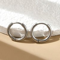 Boucles d'oreilles créoles huggie en acier inoxydable 202, hypoallergéniques