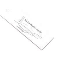 Iron Big Eye Beading Needles for Jewelry Making, Platinum, 88x0.3mm