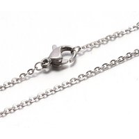 Non-Tarnish 304 Stainless Steel Cable Chain Necklace with Clasp — Pendant Necklace