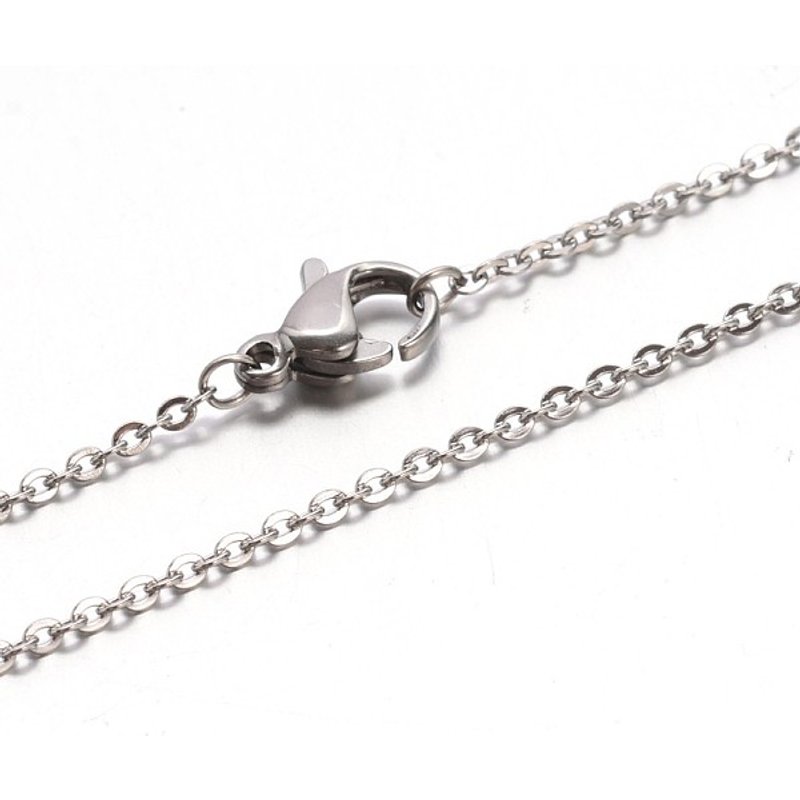 Collier en Chaîne en Acier Inoxydable 304, Non-Tarnissant avec Fermoir — Collier pendentif